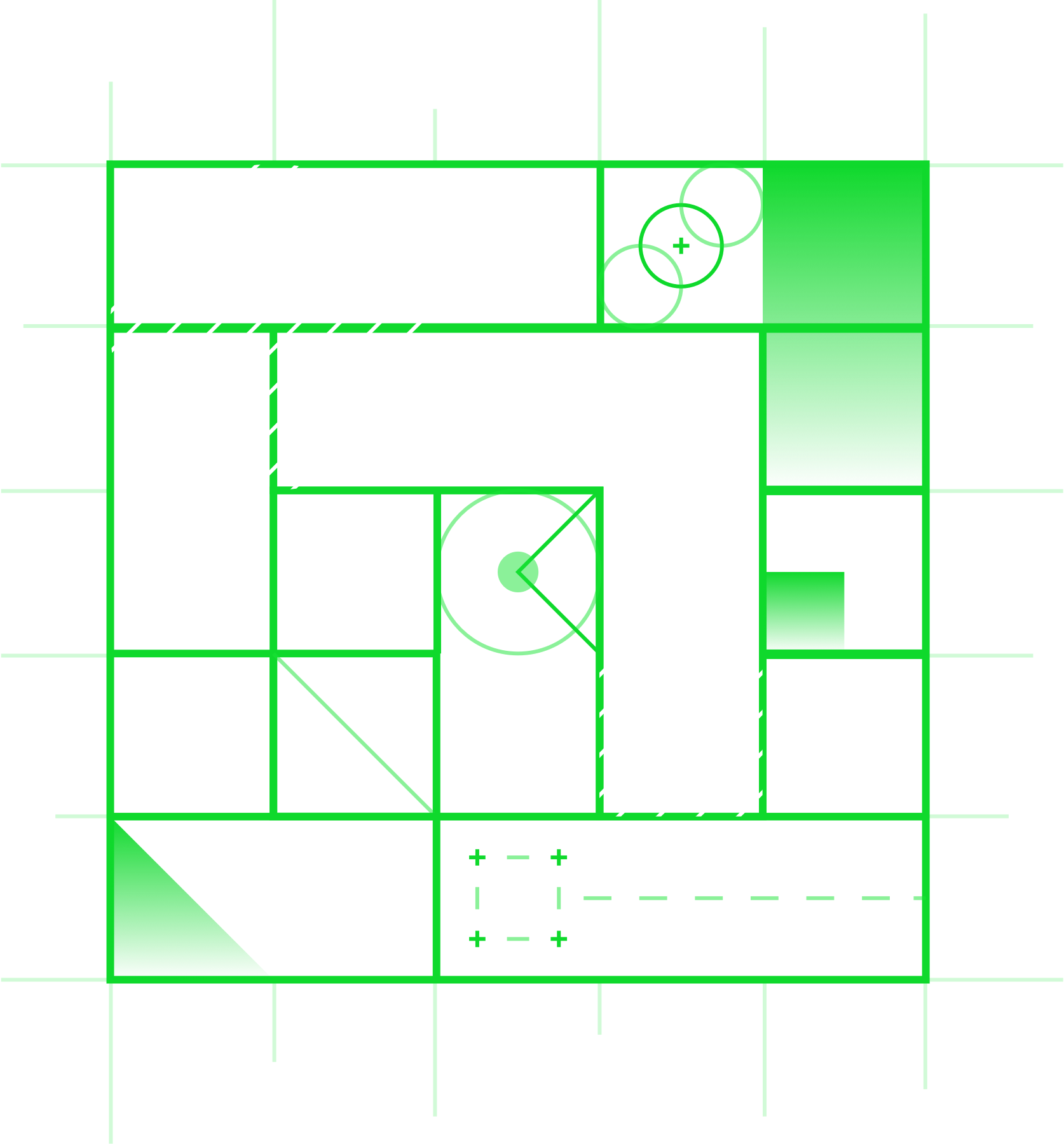 Green Square Abstract Icon