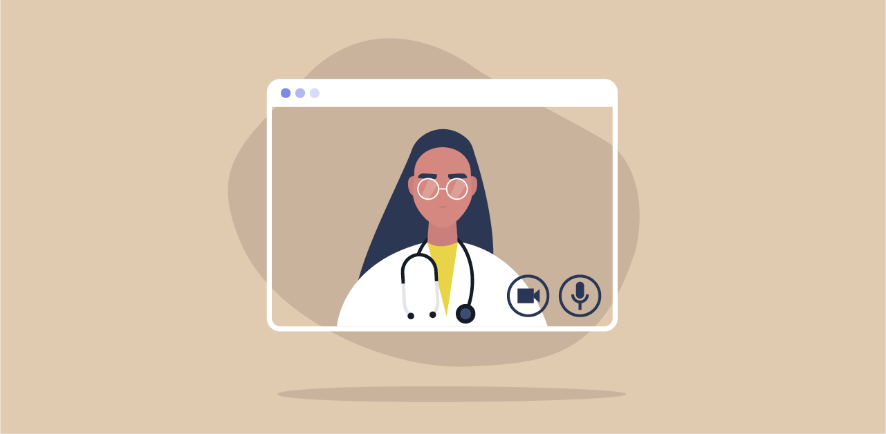 Virtual Doctor's Meeting illustration