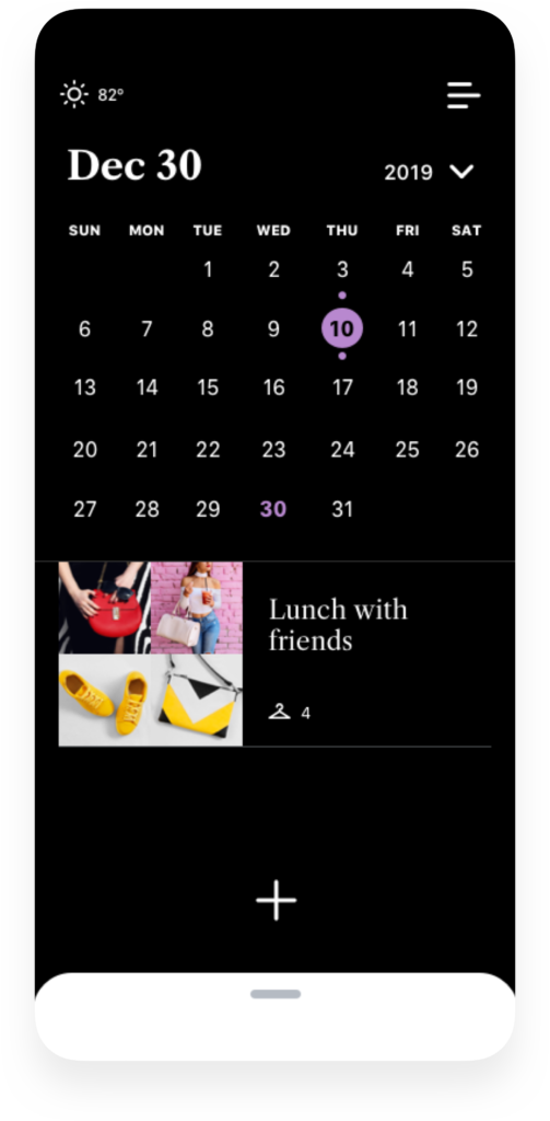 Event Calendar Feature, Date Tracking Feature